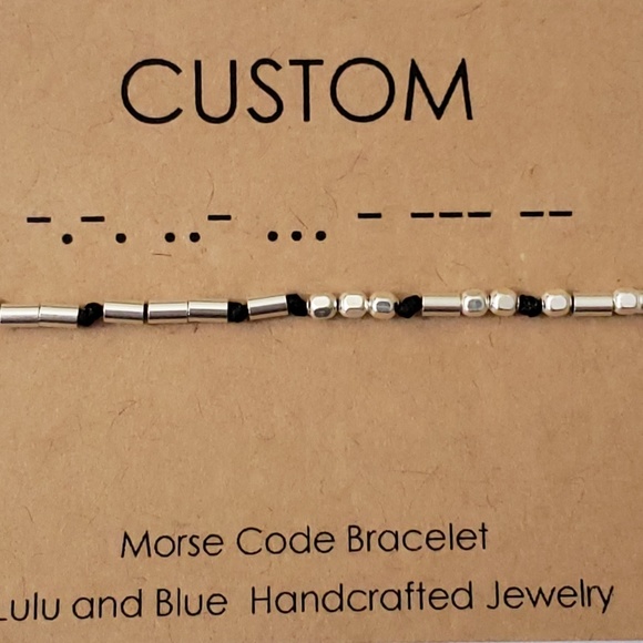 Lulu and Blue Jewelry - Sterling Silver Morse Code Secret Message Bracelet